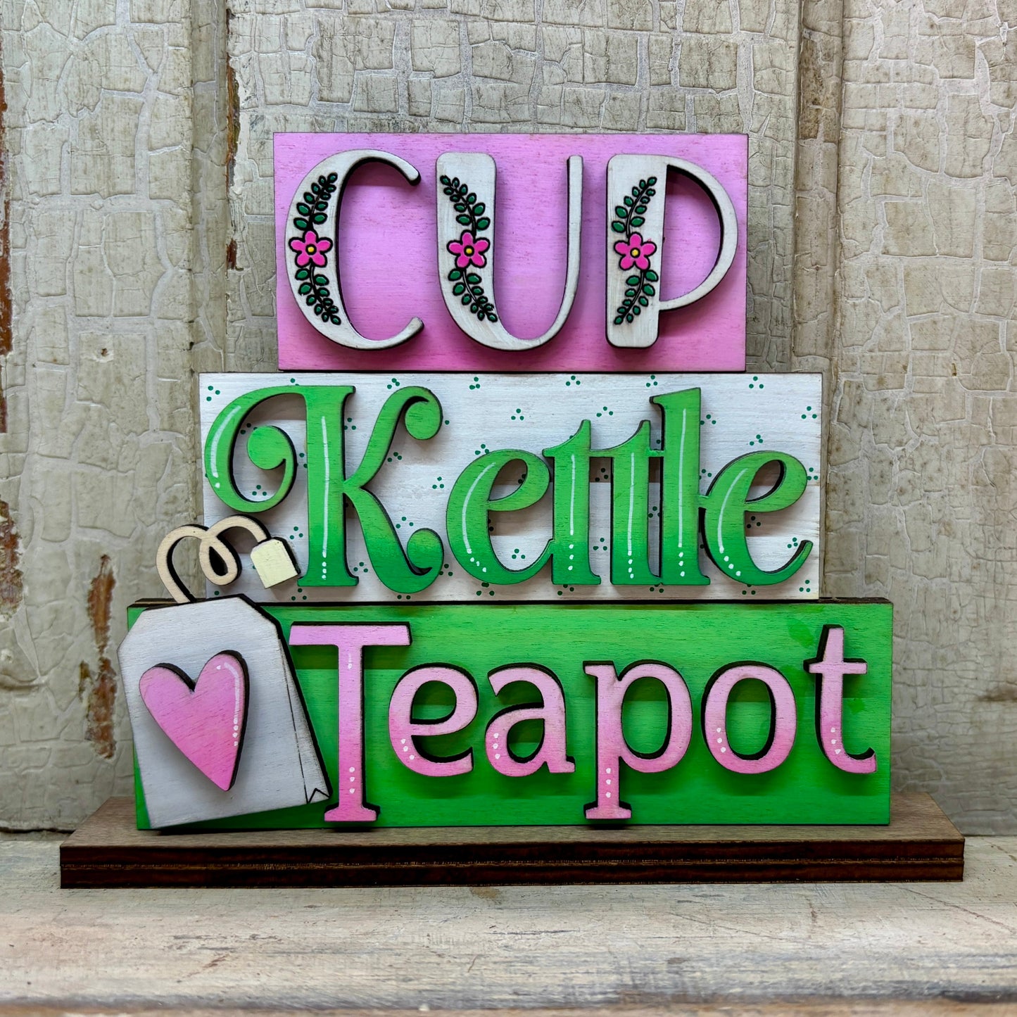 Tea Stacked Shelf Sitter