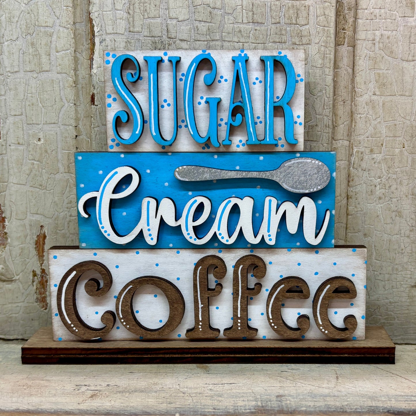 Coffee Stacked Shelf Sitter