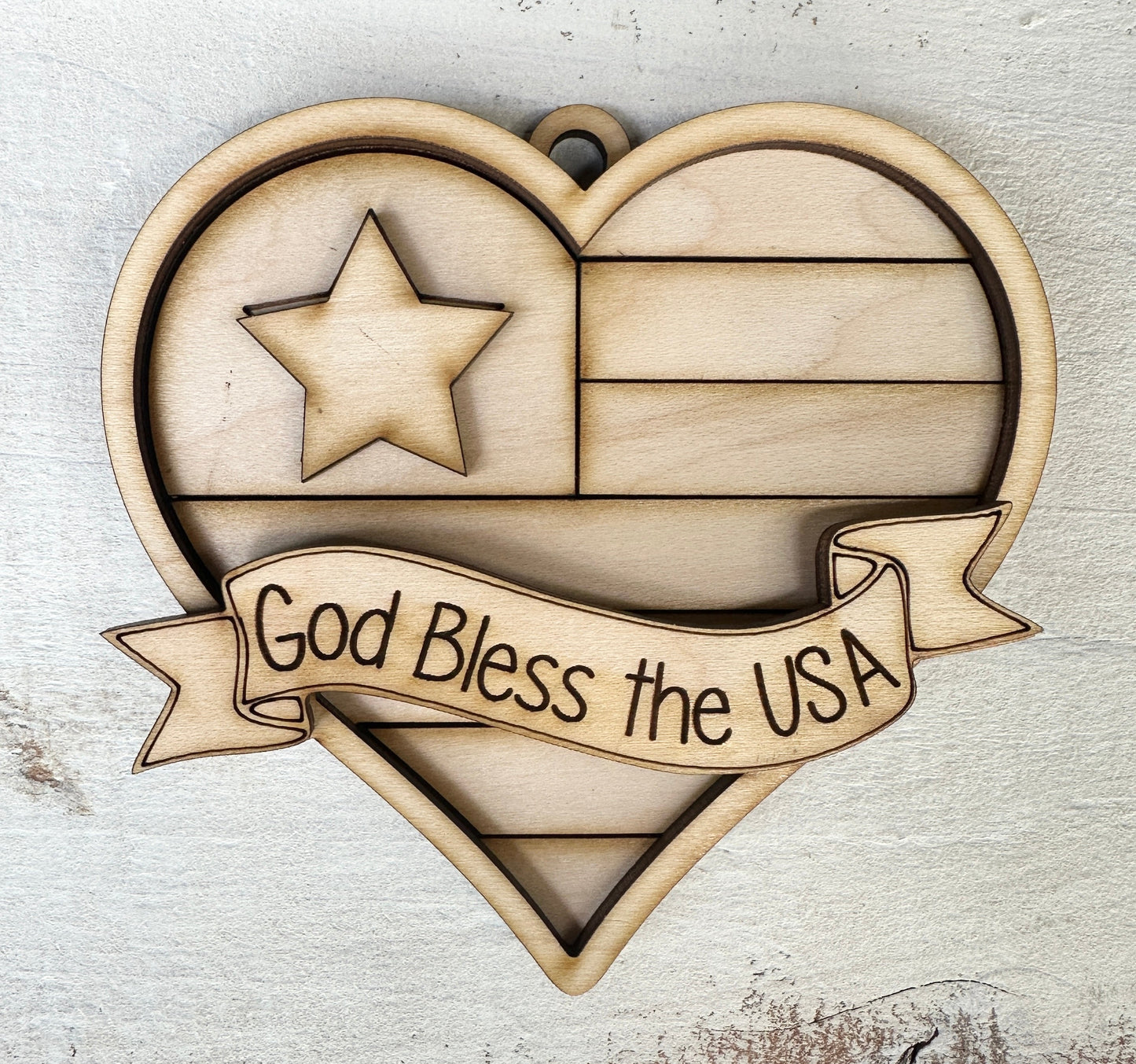 Military Heart Ornament - 8 Different Sayings