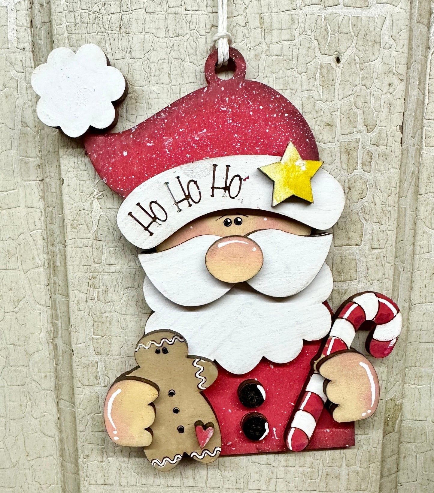 Santa w/ Gingerbread Man Ornament