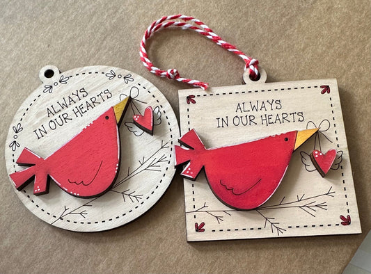 Always in Our Hearts Cardinal Ornament