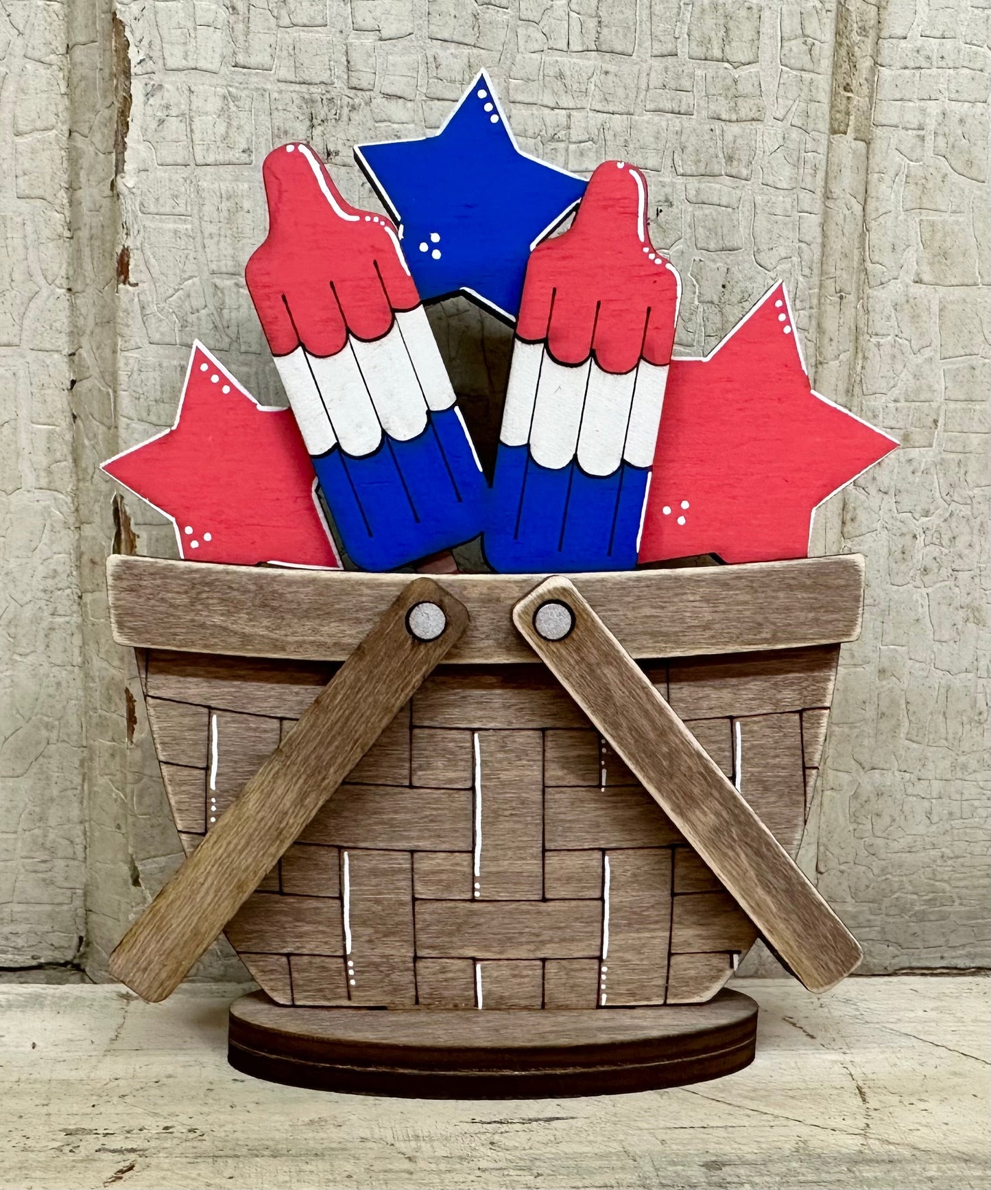 Summer, 4th of July & Cinco De Mayo  TINY Basket Inserts - Unpainted - 24 Designs