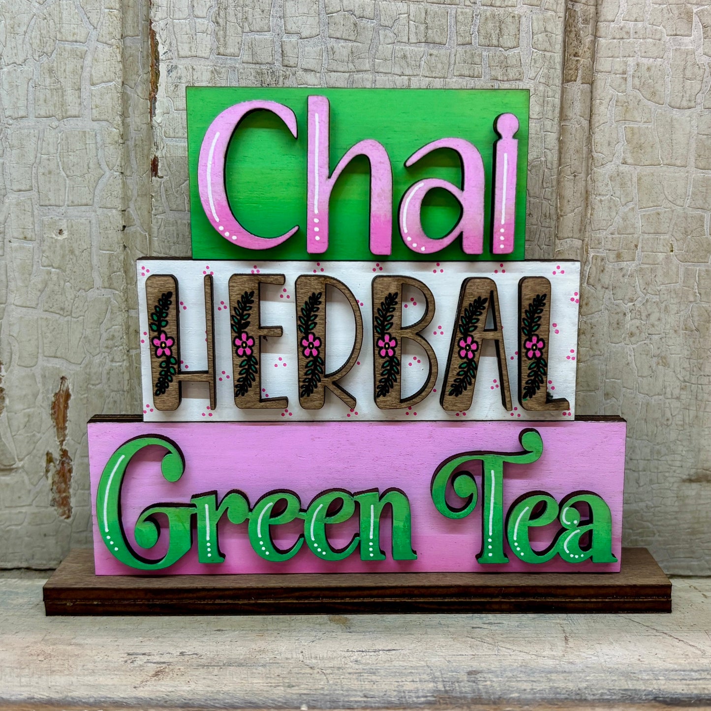 Tea Stacked Shelf Sitter