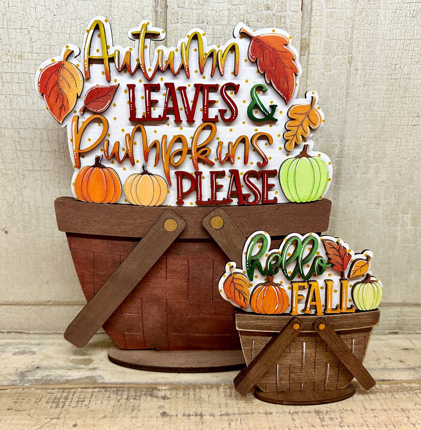 Fall, Halloween & Thanksgiving TINY Basket Inserts - Unpainted - 30 Designs