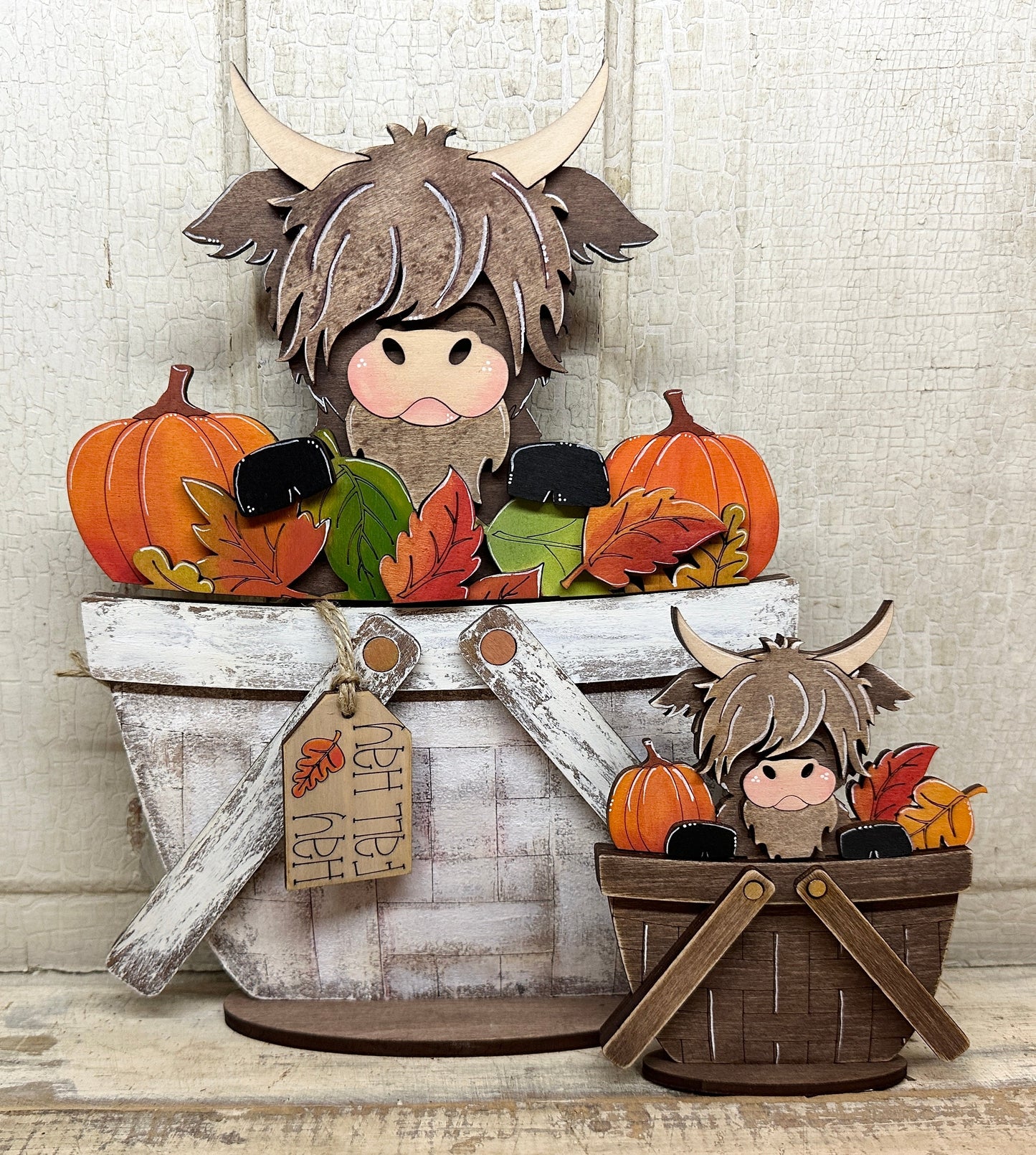 Fall, Halloween & Thanksgiving TINY Basket Inserts - Unpainted - 30 Designs