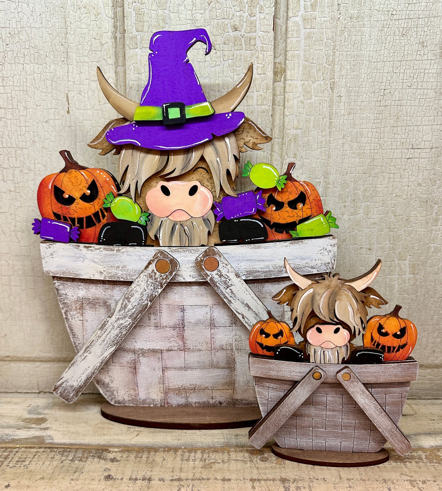 Fall, Halloween & Thanksgiving TINY Basket Inserts - Unpainted - 30 Designs