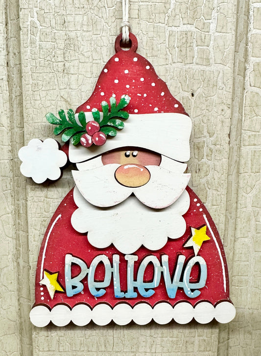 Believe Santa Ornament