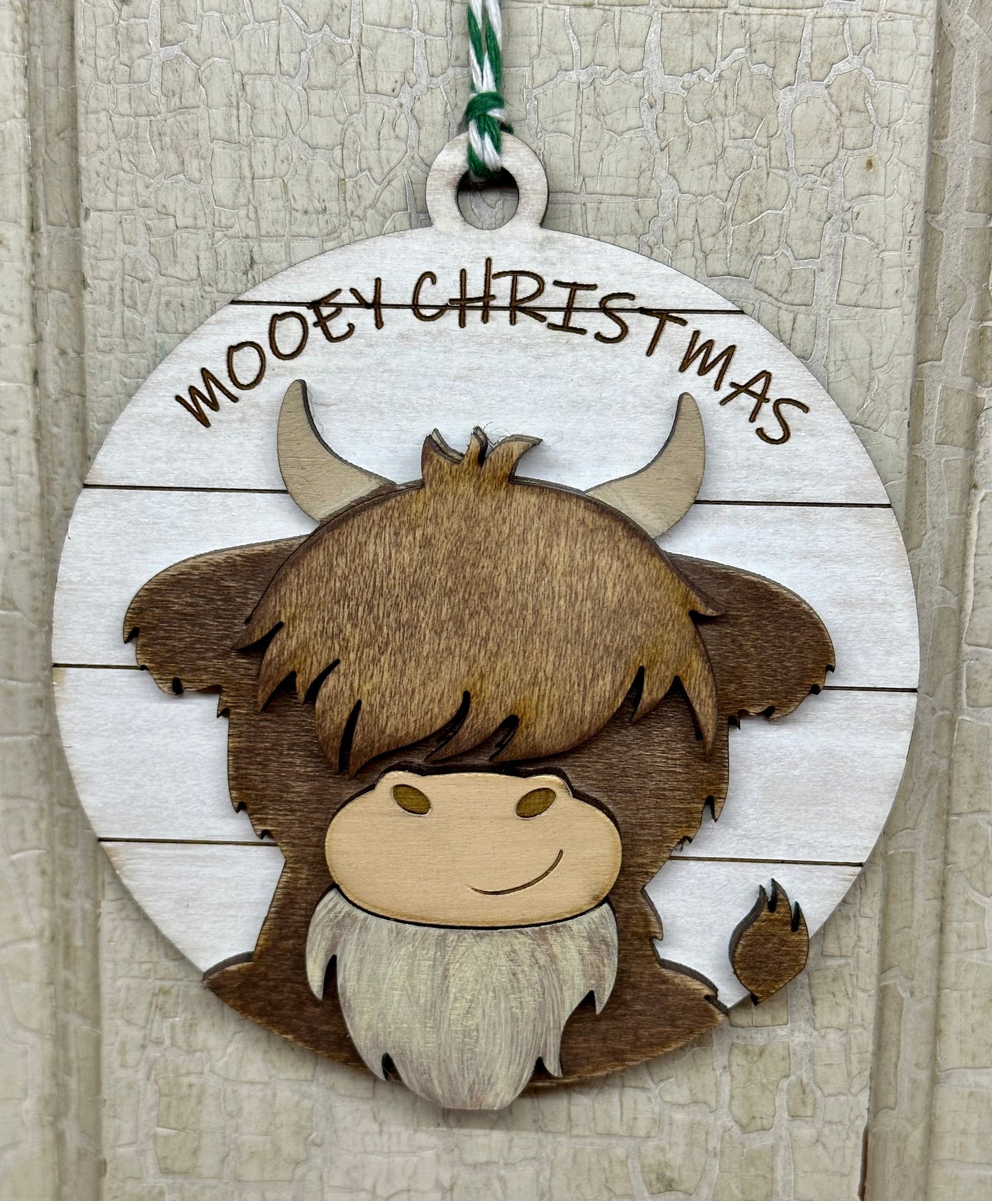 Mooey Christmas Cow Ornament