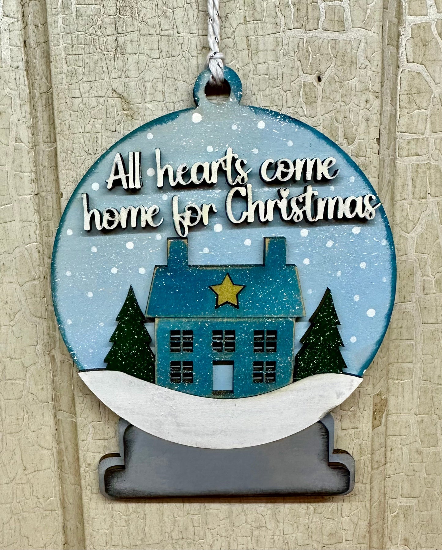 All Hearts Come Home Snow Globe Ornament