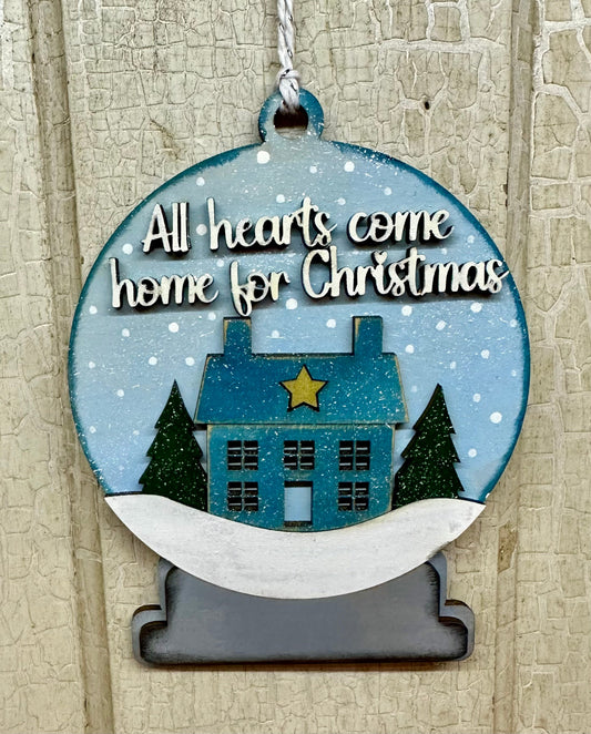 All Hearts Come Home Snow Globe Ornament