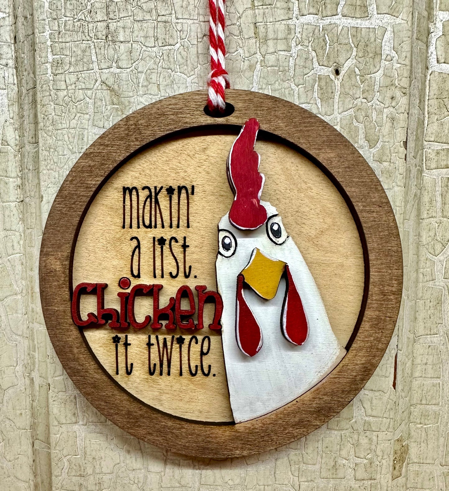 Chicken it Twice Ornament