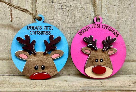 Baby's First Christmas Reindeer Ornament